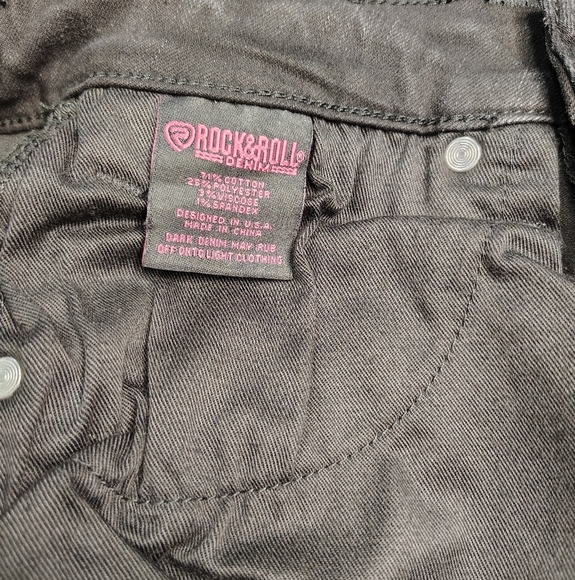 Rock & Roll denim flared Patchwork jeans women's, High Rise stretch, 26/34 - Picture 14 of 17